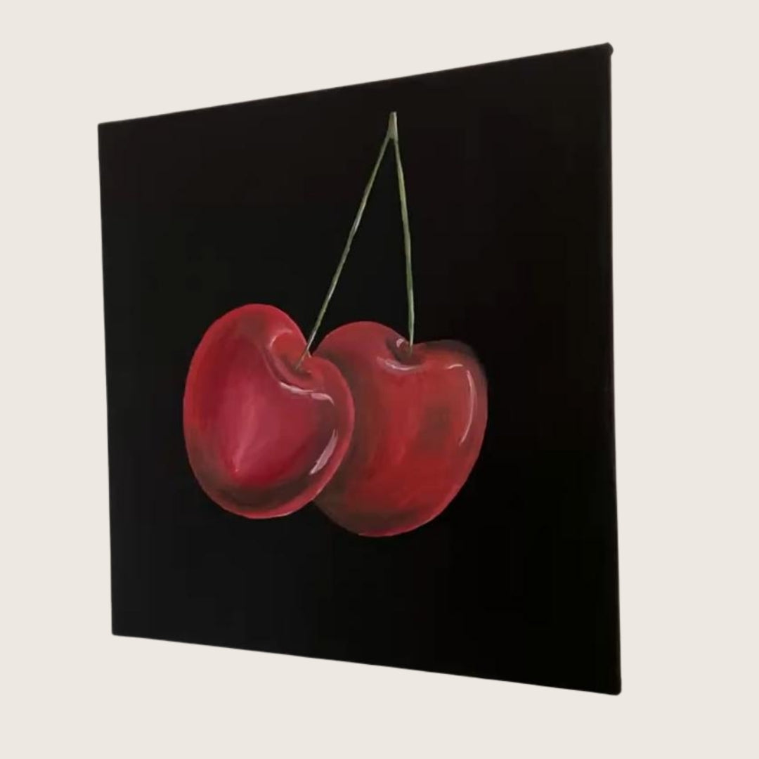 Kirschen · Original Acrylgemälde